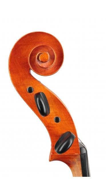 A 3/4-size cello of German manufacture, Markneukirchen/Vogtland region, c. 1960–1980 + Lightweight case and carbon composite bow