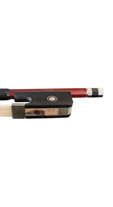 Cello bow 4/4 stamped G. Bauer, veneered carbon